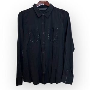Harley Davidson women’s black button-down shirt size Medium NWOT